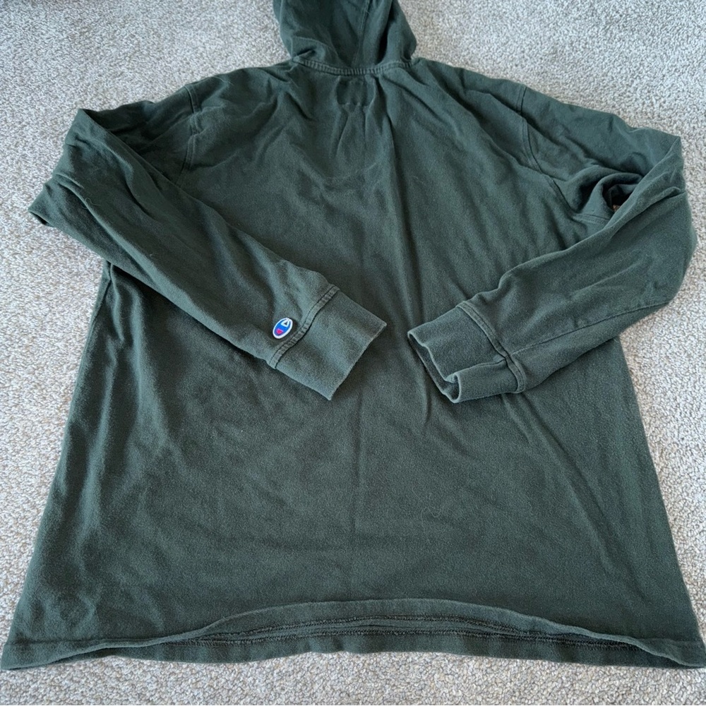 Champion - Army Olive Green Champion Hoodie - Large - Picture 3 of 3